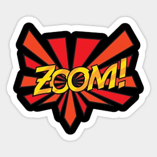 Zoom comic style typography Sticker